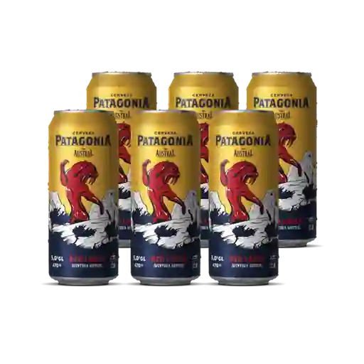 Six Pack Austral Red Lager 470cc Lata