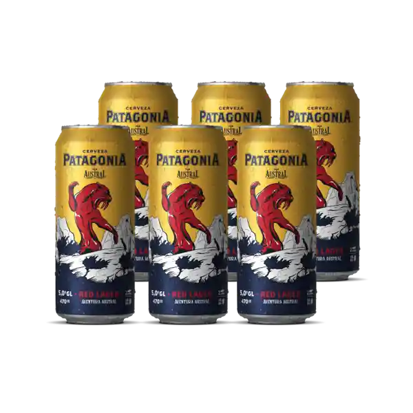 Six Pack Austral Red Lager 470cc Lata