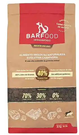 Barfood - Deshidratado Vacuno 12 Kg (perros Todas Las Razas /todas Las Etapas)