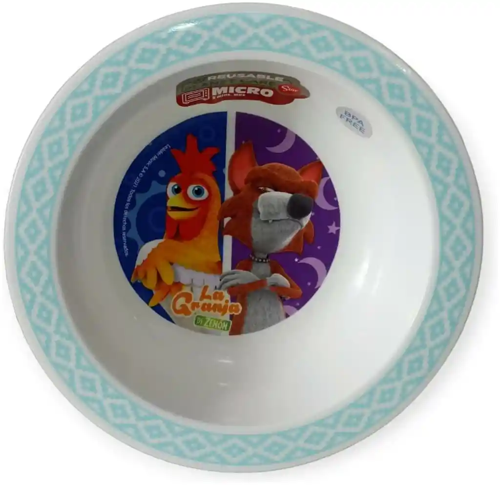 Bowl Infantil Apto Para Microondas La Granja De Zenon