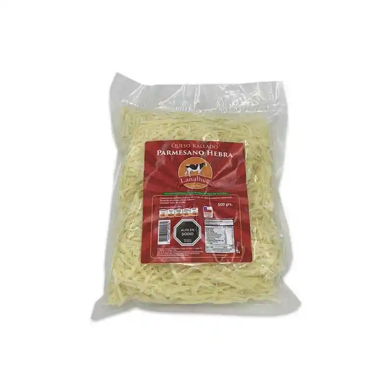 Queso Parmesano Rallado En Hebras Bolsa 500gr