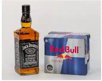 Promo 11: Jack Daniel's 700 Ml + 6 Red Bull Variedades 250 Ml