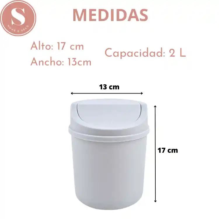 Mini Basurero Blanco