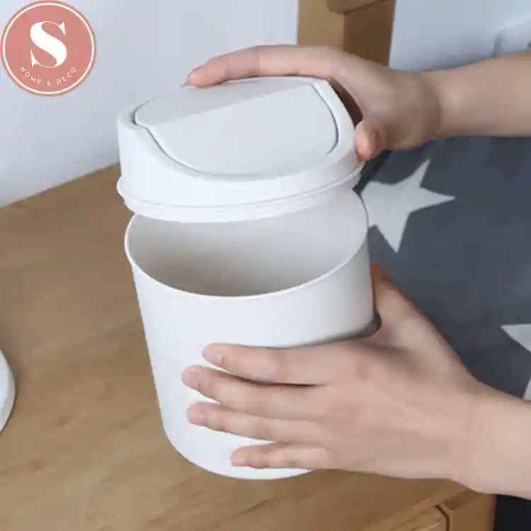 Mini Basurero Blanco