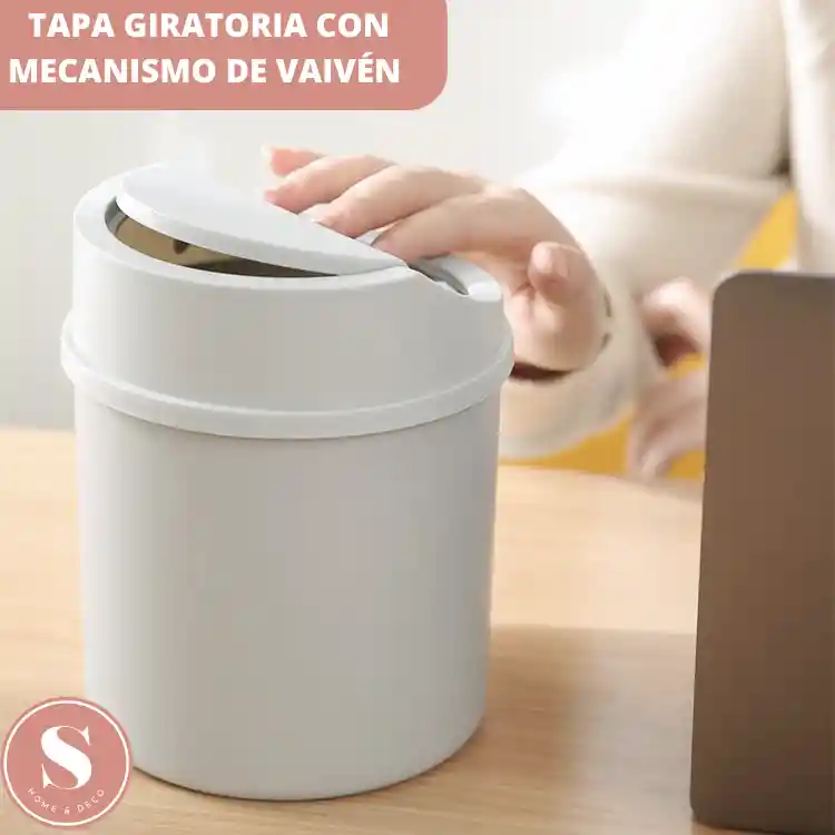 Mini Basurero Blanco