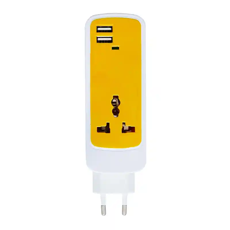 Alargador 1 Tomas Con 2 Puertos Usb Blanco 1.5mt 1a