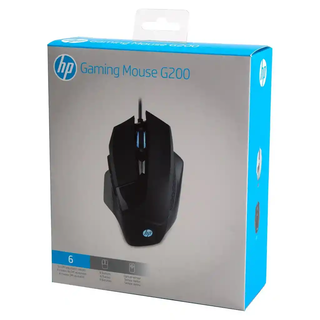 Mouse Gamer Alámbrico Usb Hp G200 Avanzado Luz Led 6 Botones