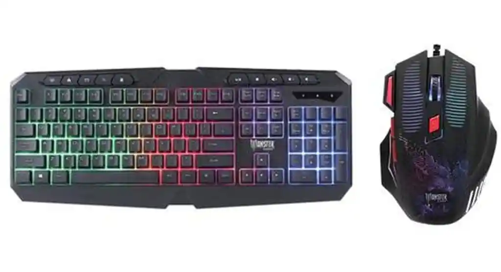 Kit Teclado Y Mouse Gamer Monster Rgb