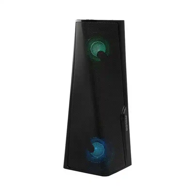 Parlante Bt Tower Rgb Philco Audio Estéreo Black