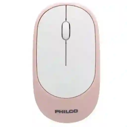 Mouse Philco Inalámbrico Rosado Y Blanco Compacto Y Comodo