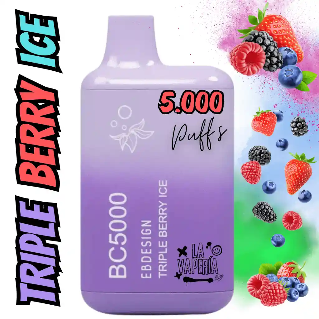 Vaporizador Desechable Triple Berry Ice 5.000 Puffs Elf Bar