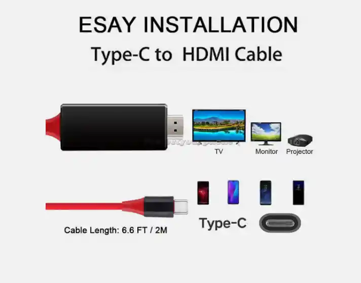 Cable Hdmi A Tipo C 2 Metros