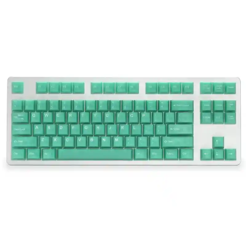 Teclas Abs Cubic Keyset - Key Translucent + Letter Backlit Verde Oscuro