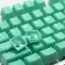 Teclas Abs Cubic Keyset - Key Translucent + Letter Backlit Verde Oscuro