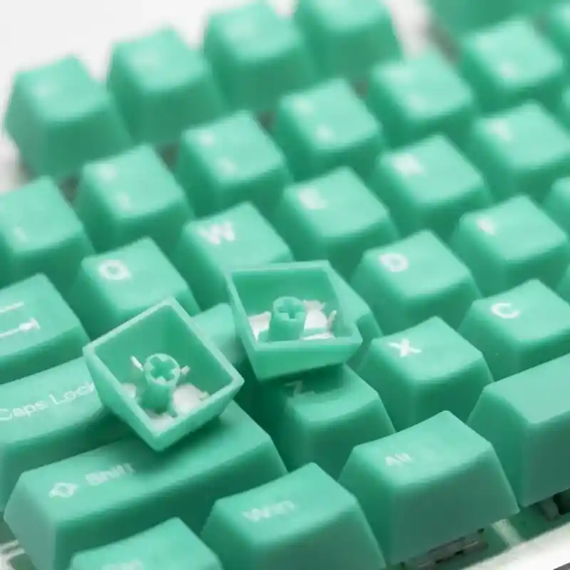 Teclas Abs Cubic Keyset - Key Translucent + Letter Backlit Verde Oscuro