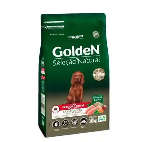 Premierpet - Golden Selección Natural - Puppy - Pollo Y Arroz - 3 Kilos