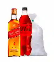 Promo Johnnie Walker Rojo 750ml + Coca Zero 1,5lt + Hielo