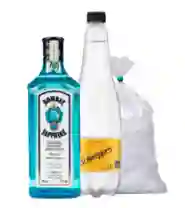 Promo Gin Bombay 750ml + Agua Tónica 1,5lt + Hielo