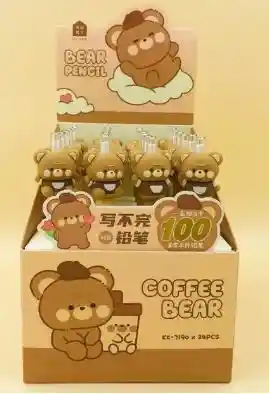 Lápiz Infinito Diseño Coffe Bear