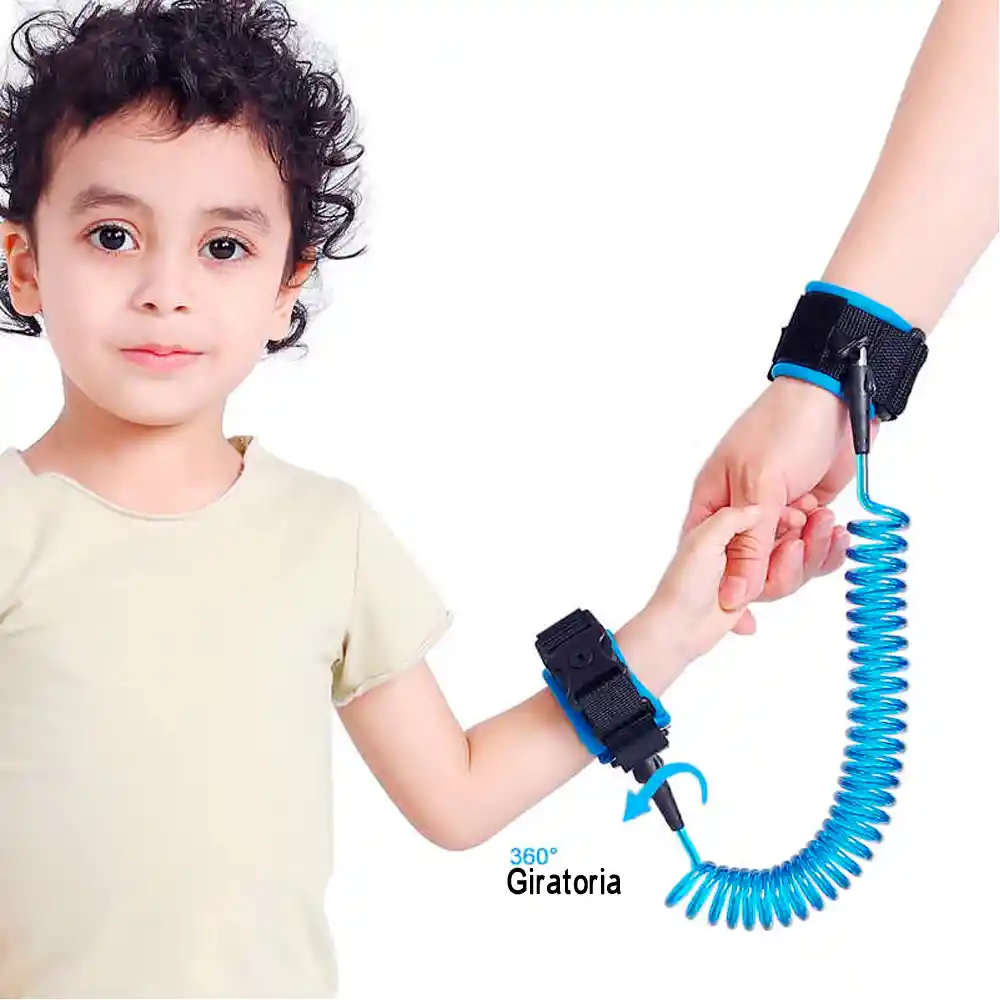 Arnés Anti Pérdida Pulsera Brazalete Correa Seguridad Niños (celeste)