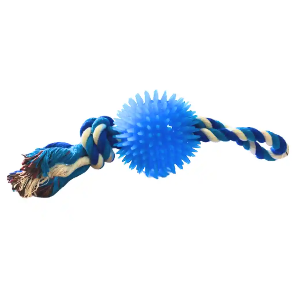 Juguete De Cuerda Con Pelota Plastica Para Perros