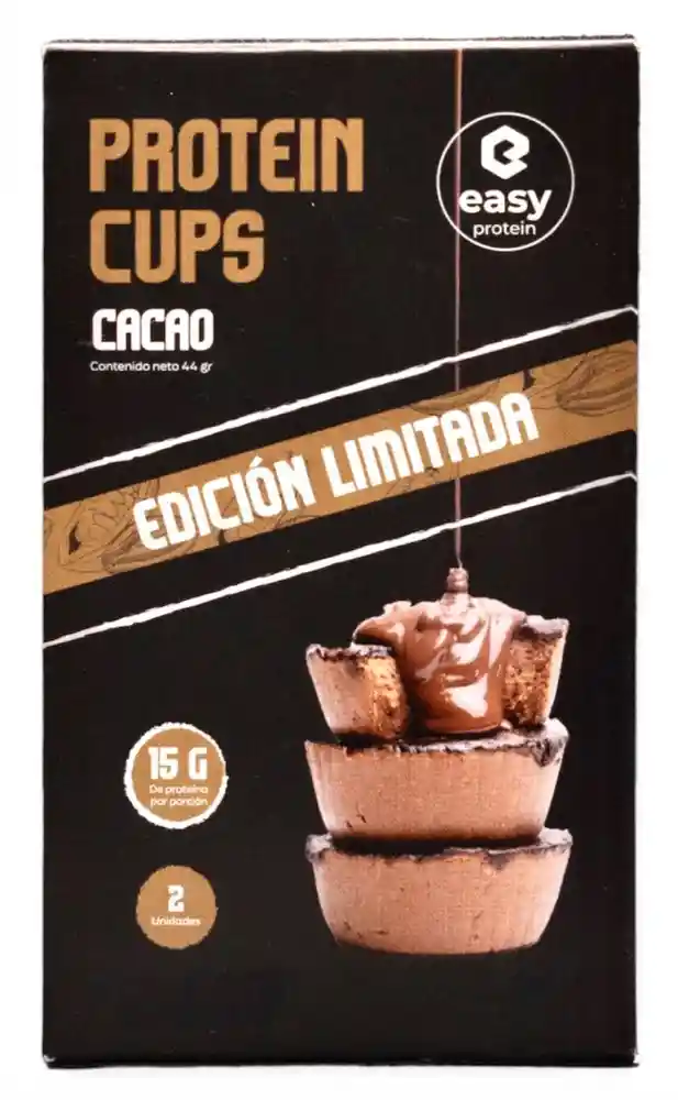 Easy Protein - Protein Cups Cacao (vegano) 2 Unid. - Alto En Proteina