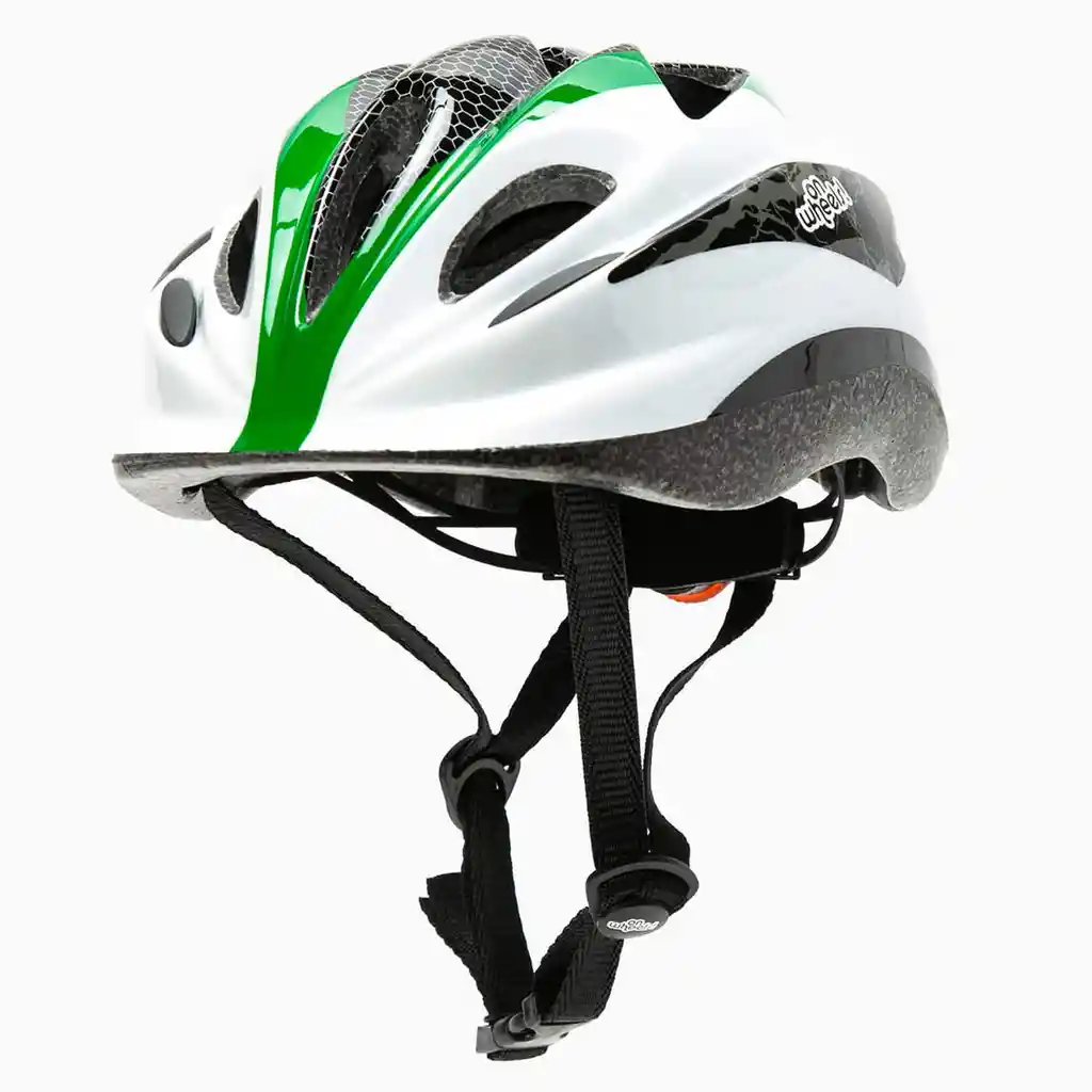 Casco On Wheels Green Con Luz Para Niños Verde