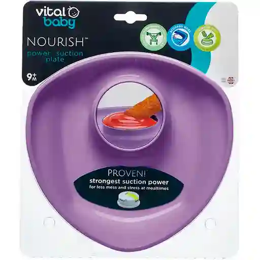 Vital Baby Plato Con Base De Succión Morado