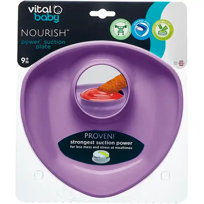 Vital Baby Plato Con Base De Succión Morado