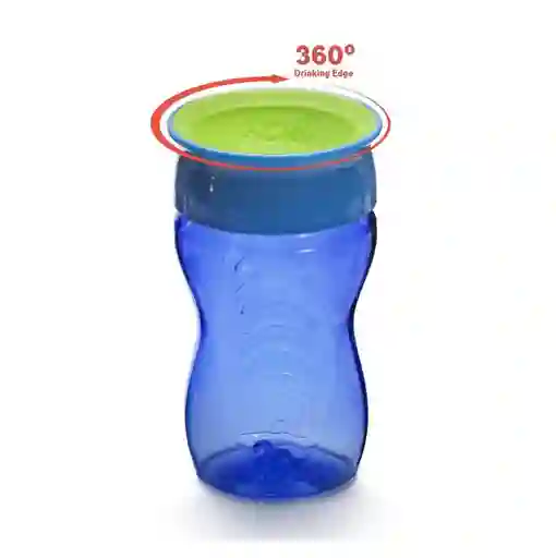 Vaso Antiderrame Wow Cup Tritan Azul +12 Meses