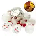 Guirnalda De Luces Cara De Muñeco De Nieves 10t 4.8cm 6.5cm