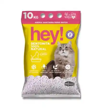 Hey - Arena Aglutinante Para Gatos Aroma Lavanda 10 Kg