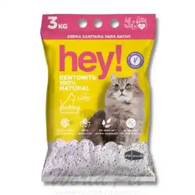 Hey - Arena Aglutinante Para Gatos Aroma Lavanda 3 Kg