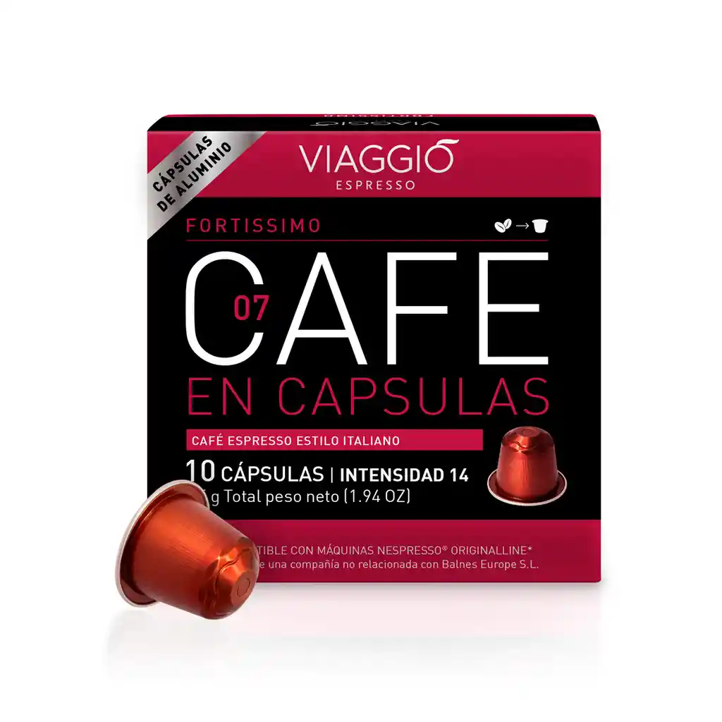 Café En Cápsulas Para Nespresso Variedad Fortissimo - Viaggio Espresso