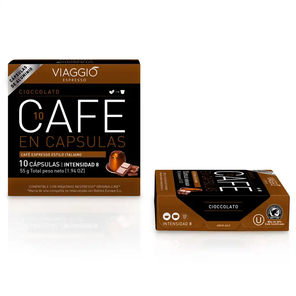 Café En Cápsula Para Nespresso Variedad Chocolate - Viaggio Espresso