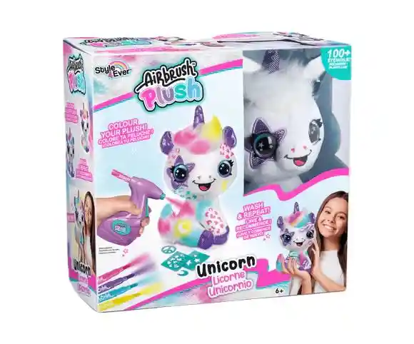 Airbrush Plush ¡colorea Tu Peluche! Unicornio