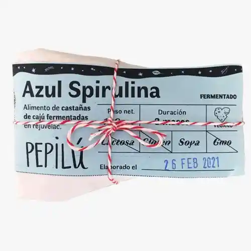 Queso De Castañas De Cajú Fermentadas Con Spirulina - Pepilú