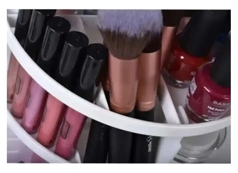 Organizador 360° Rotativo Maquillaje Cosmetiquero Negro