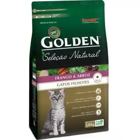 Premierpet - Golden Selec Natural Gatos Cachorros Pollo Y Arroz 3 Kg