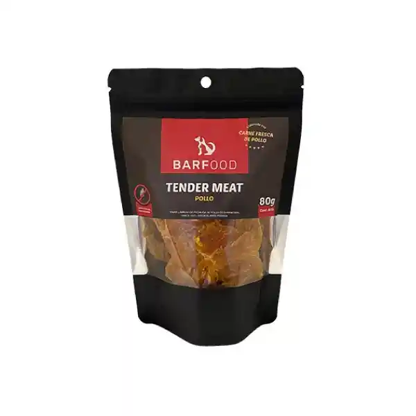 Barfood - Tender Meat Pollo - Snack Natural Para Perros 80 Gr