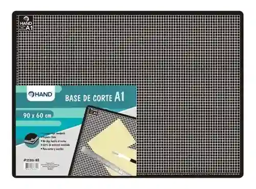 Base De Corte 90x60cm 3mm A1 Negro Hand