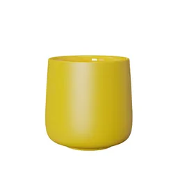 Vasos De Cerámica 150ml Amarillo Doble Pared