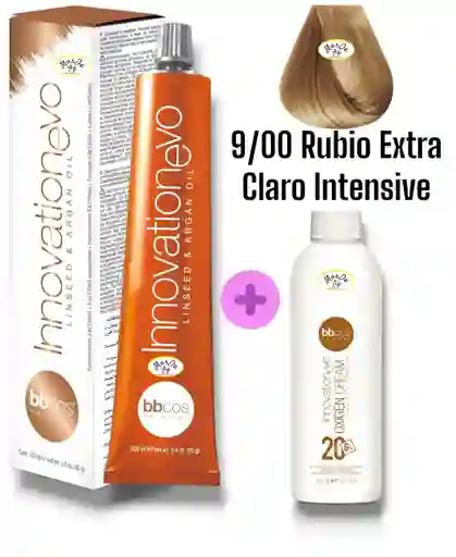 9/00 Rubio Extra Claro Intensive Tintura Innovationevo 100 Ml + Agua Oxigenada 20 V Bbcos