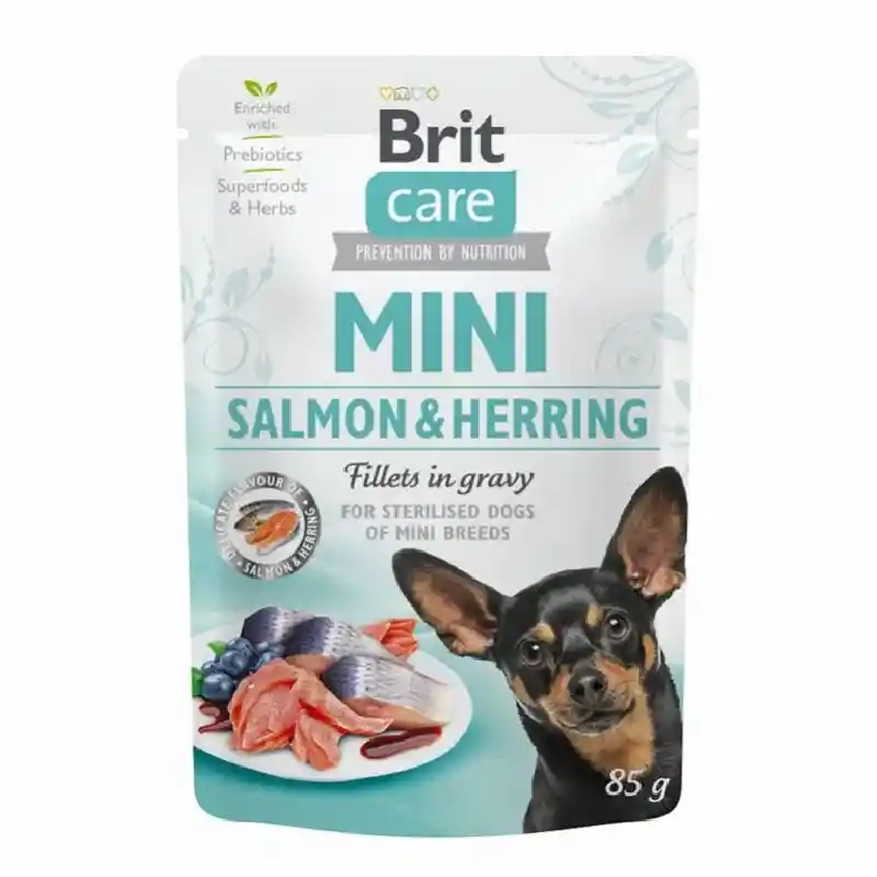 Brit Care Pouch Mini Salmon Herring Fillets 85gr