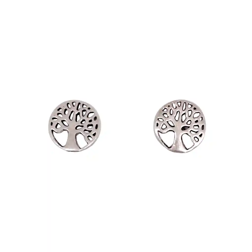 Aros Árbol De La Vida Mini Plata Fina 925