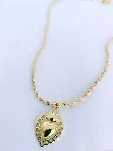 Collar Corazón De Fuego