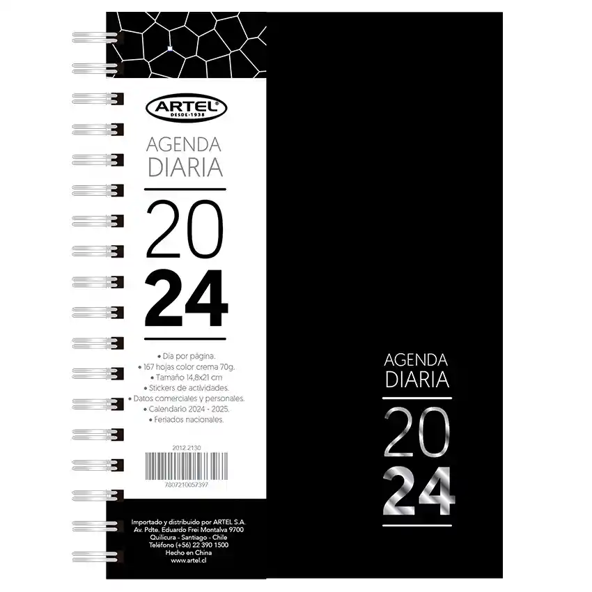 Agenda 2024 Dxp Black C/espiral