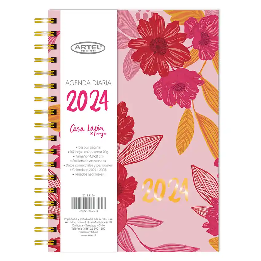 Agenda 2024 Dxp Flowerslove C/espiral