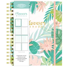 Planner 12 Meses Florespastel 17 X 21cm