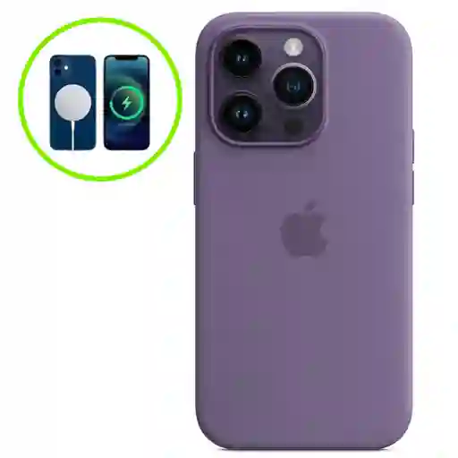 Carcasa Para Iphone 15 Color Lila Permite Carga Inalambrica